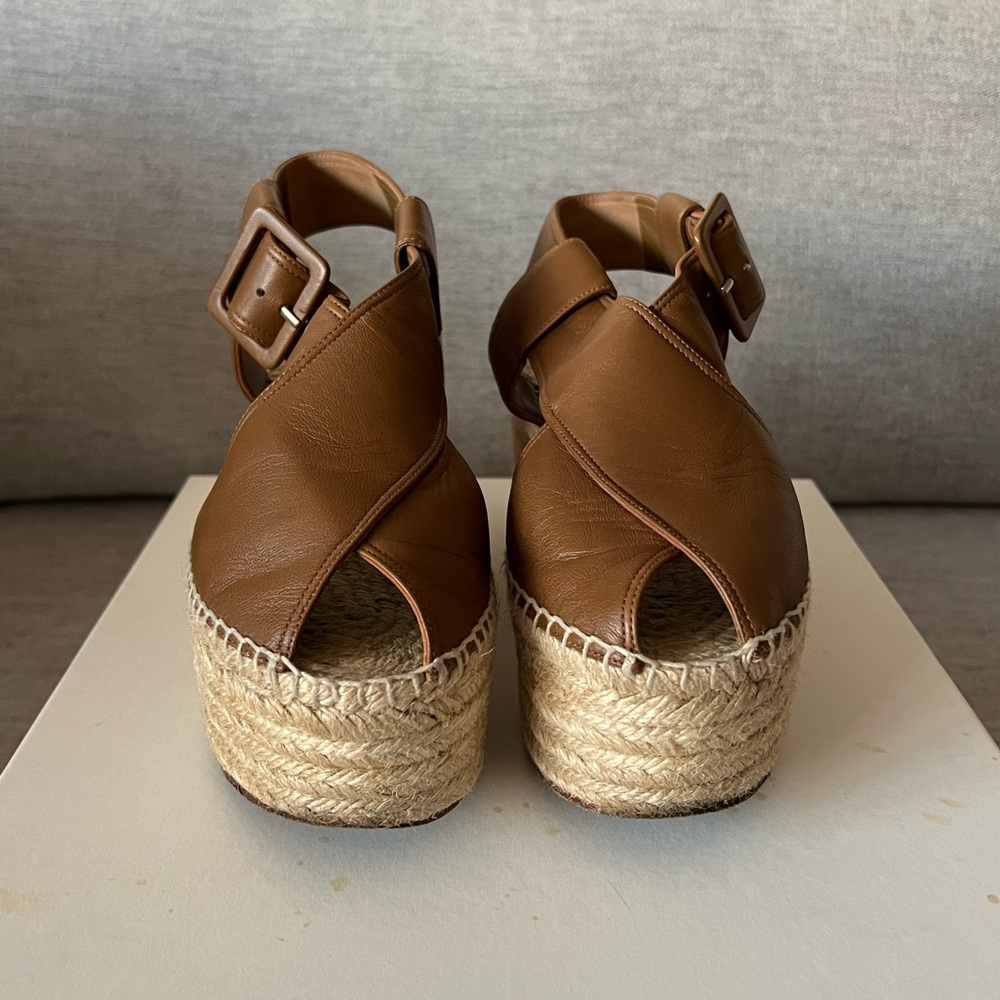 Celine Espadrilles Wedge Sandal Brown